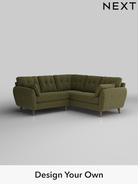 Chunky Chenille/Dark Moss Green Wilson Buttoned Back (H34493) | £1,650