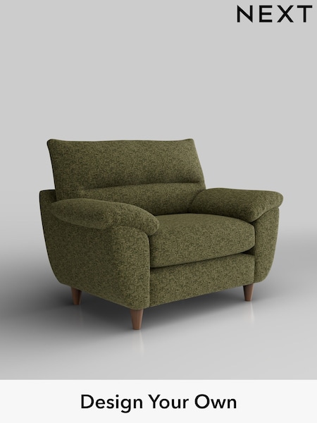 Chunky Chenille/Dark Moss Green Elliot Highback (H34494) | £775