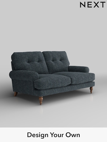 Chunky Chenille/Dark Navy Blue Erin Buttoned Back Deep Sit (H34495) | £1,175