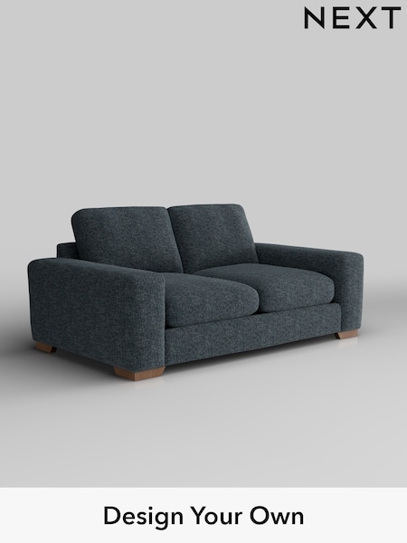 Chunky Chenille/Dark Navy Blue Houghton Deep Relaxed Sit (H34496) | £1,325