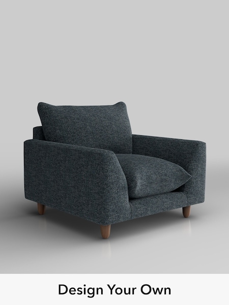 Chunky Chenille/Dark Navy Blue Noa Deep Relaxed Sit (H34499) | £875