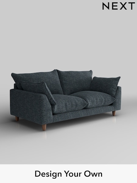 Chunky Chenille/Dark Navy Blue Noa Deep Relaxed Sit (H34499) | £1,175