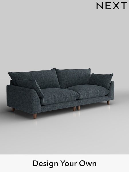 Chunky Chenille/Dark Navy Blue Noa Deep Relaxed Sit (H34499) | £1,375