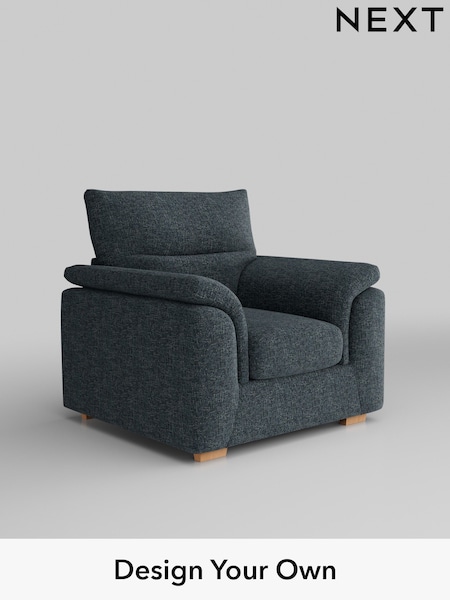 Chunky Chenille/Dark Navy Blue Hayden Highback (H34501) | £750