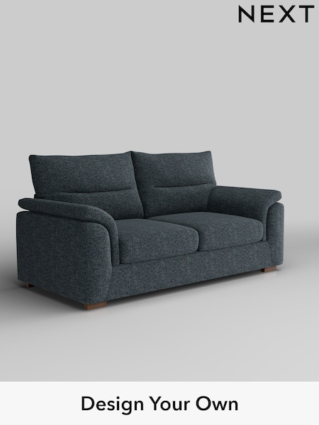 Chunky Chenille/Dark Navy Blue Hayden Highback (H34501) | £1,225