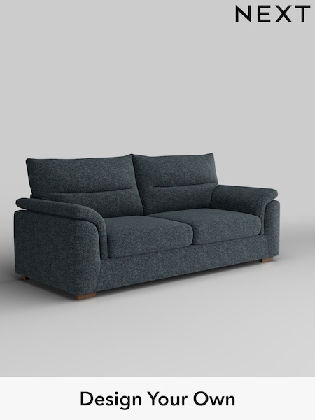 Chunky Chenille/Dark Navy Blue Hayden Highback (H34501) | £1,325