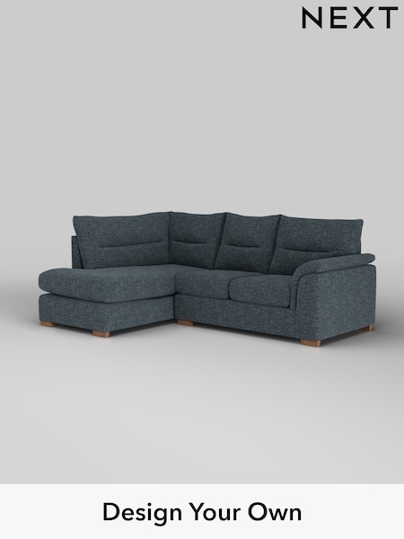 Chunky Chenille/Dark Navy Blue Hayden Highback (H34501) | £1,825