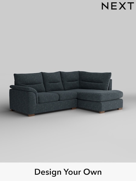 Chunky Chenille/Dark Navy Blue Hayden Highback (H34501) | £1,825