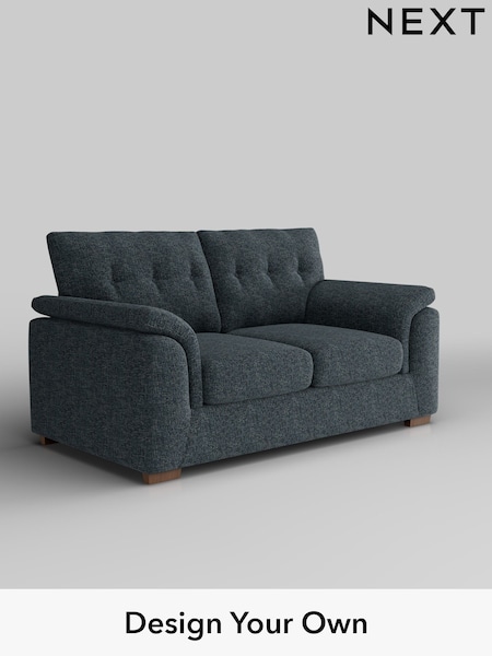 Chunky Chenille/Dark Navy Blue Hayden Buttoned Back (H34502) | £1,125