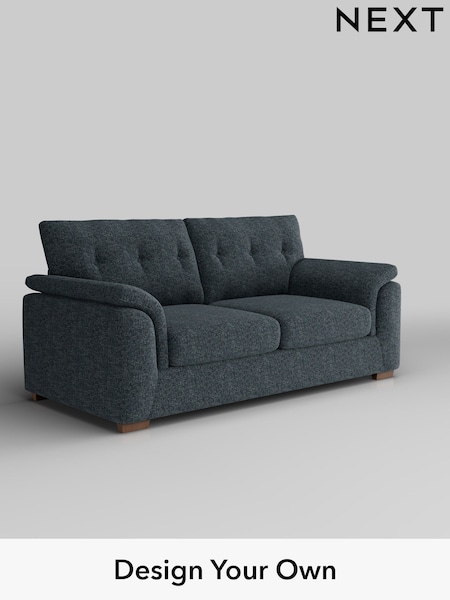 Chunky Chenille/Dark Navy Blue Hayden Buttoned Back (H34502) | £1,225
