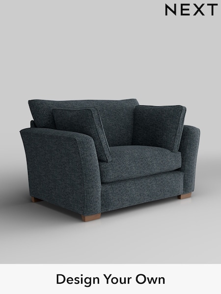 Chunky Chenille/Dark Navy Blue Heath Highback (H34503) | £850