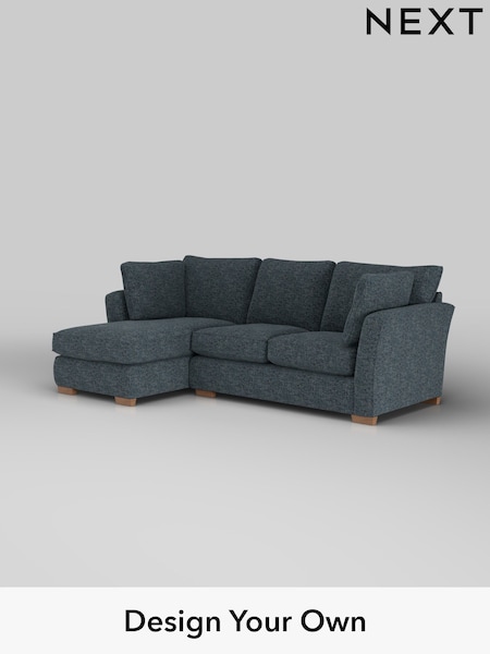 Chunky Chenille/Dark Navy Blue Heath Highback (H34503) | £1,899
