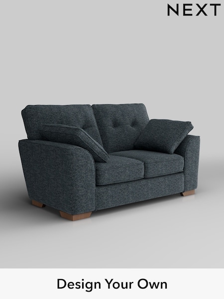 Chunky Chenille/Dark Navy Blue Stamford Buttoned Back (H34510) | £1,099