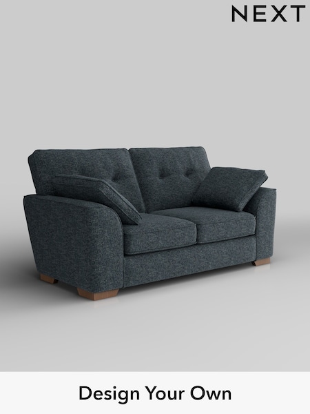 Chunky Chenille/Dark Navy Blue Stamford Buttoned Back (H34510) | £1,199