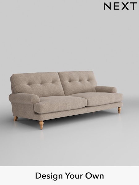 Chunky Chenille/Light Dove Erin Buttoned Back Deep Relaxed Sit (H34519) | £1,425
