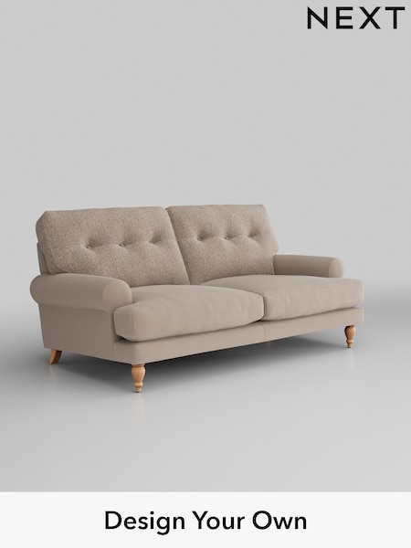 Chunky Chenille/Light Dove Erin Buttoned Back Deep Sit (H34521) | £1,275