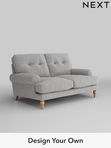 Chunky Chenille/Light Grey Erin Buttoned Back Deep Relaxed Sit (H34526) | £1,225