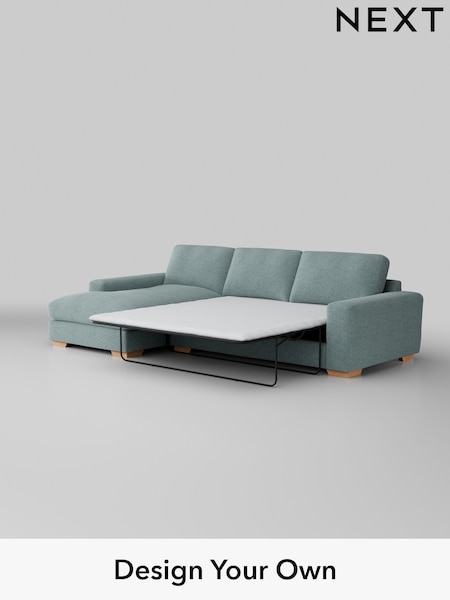Chunky Chenille/Light Teal Green Houghton Deep Relaxed Sit (H34537) | £2,825