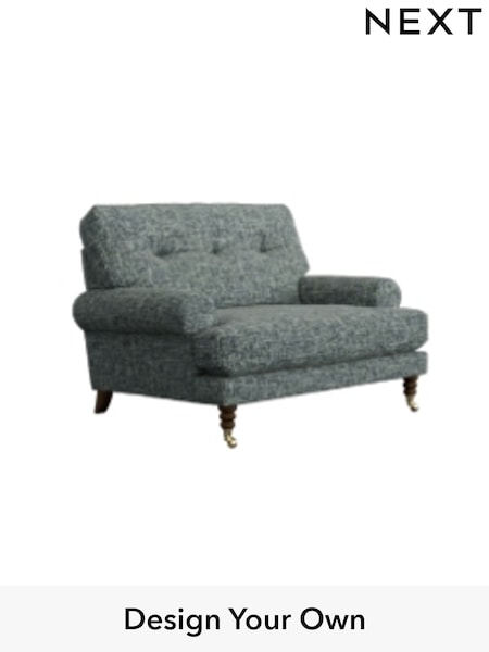 Chunky Chenille/Light Teal Green Erin Buttoned Back Deep Sit (H34538) | £975