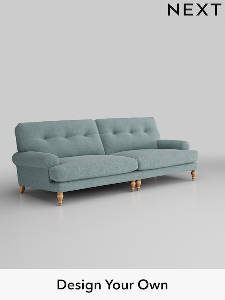 Chunky Chenille/Light Teal Green Erin Buttoned Back Deep Sit (H34538) | £1,475