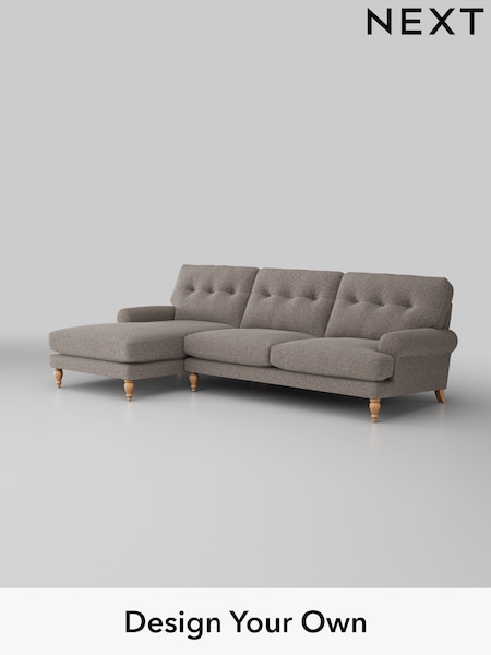 Chunky Chenille/Mink Brown Erin Buttoned Back Deep Relaxed Sit (H34547) | £2,025