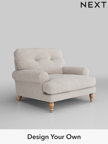Chunky Chenille/Oyster Erin Buttoned Back Deep Sit (H34557) | £875