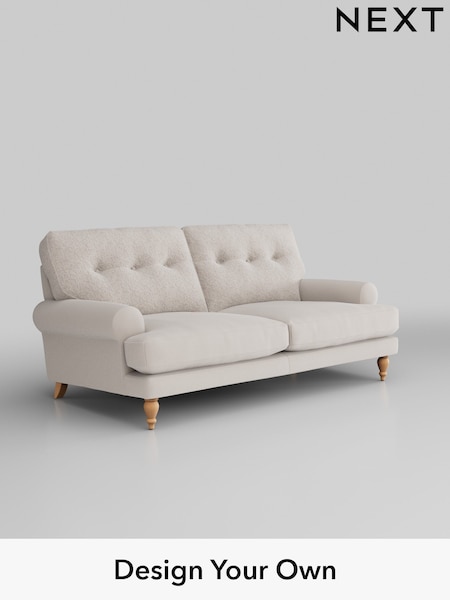 Chunky Chenille/Oyster Erin Buttoned Back Deep Sit (H34557) | £1,275