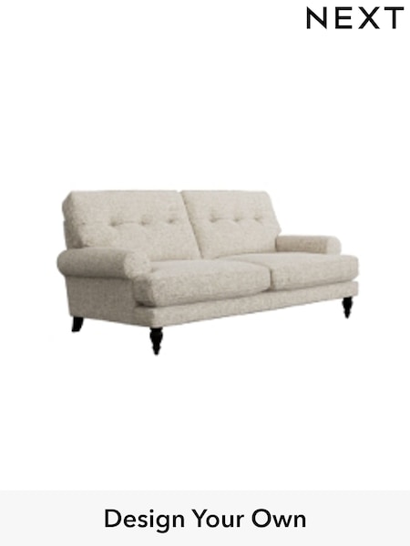 Chunky Chenille/Oyster Erin Buttoned Back Deep Sit (H34557) | £1,275