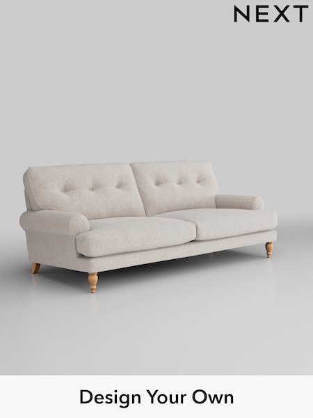 Chunky Chenille/Oyster Erin Buttoned Back Deep Sit (H34557) | £1,375