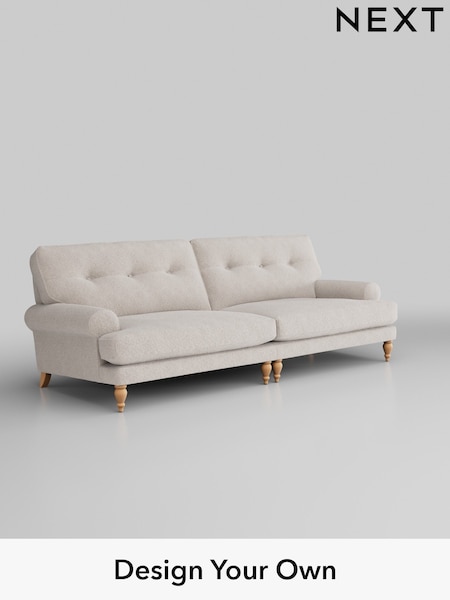 Chunky Chenille/Oyster Erin Buttoned Back Deep Sit (H34557) | £1,475