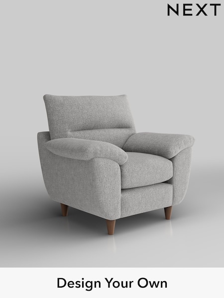 Chunky Chenille/Light Grey Elliot Highback (H34564) | £675