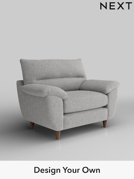 Chunky Chenille/Light Grey Elliot Highback (H34564) | £775