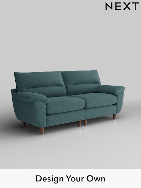 Chunky Chenille/Mid Teal Green Elliot Highback (H34571) | £1,275