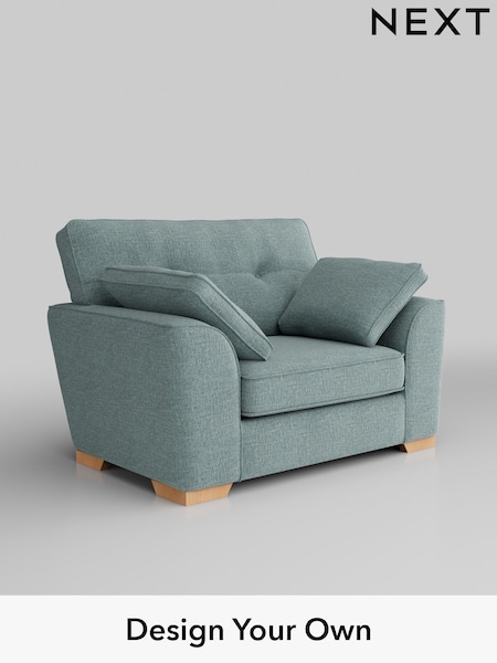 Chunky Chenille/Light Teal Green Stamford Buttoned Back (H34578) | £899