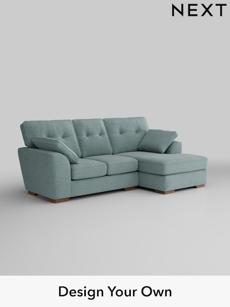 Chunky Chenille/Light Teal Green Stamford Buttoned Back (H34578) | £1,775