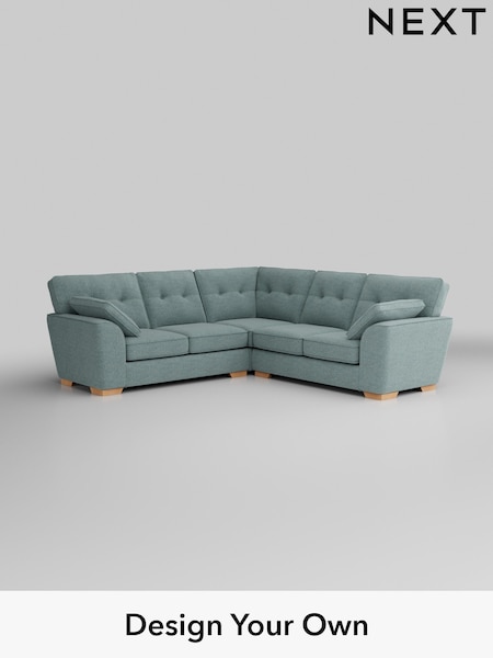 Chunky Chenille/Light Teal Green Stamford Buttoned Back (H34578) | £2,425