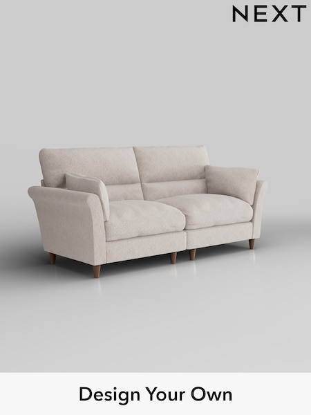 Chunky Chenille/Oyster Hartley Highback Relaxed Sit (H34590) | £1,425