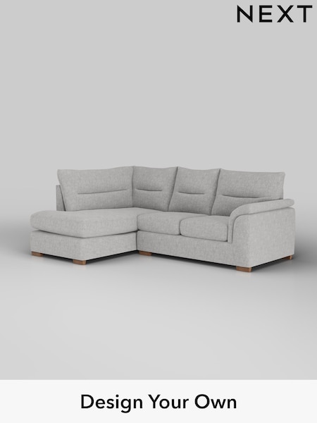 Chunky Chenille/Light Grey Hayden Highback (H34600) | £1,825