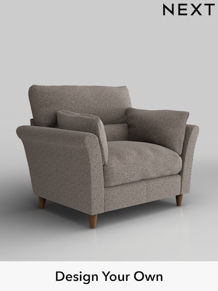 Chunky Chenille/Mink Brown Hartley Highback Relaxed Sit (H34603) | £975