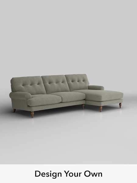 Chunky Marl/Light Olive Green Erin Buttoned Back Deep Sit (H34622) | £1,975