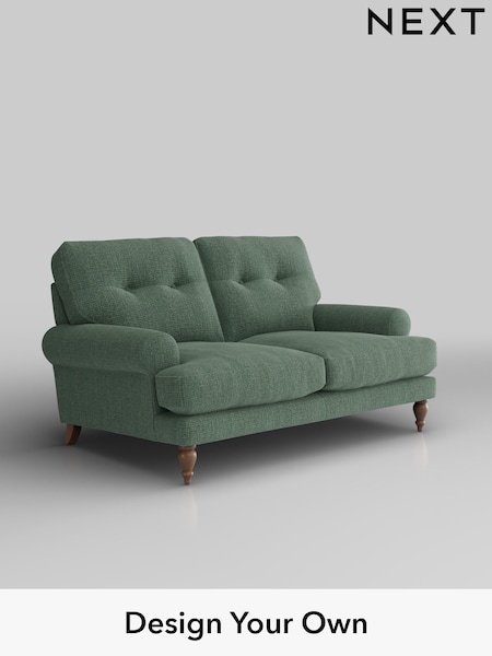 Chunky Texture/Mid Forest Green Erin Buttoned Back Deep Relaxed Sit (H34626) | £1,225