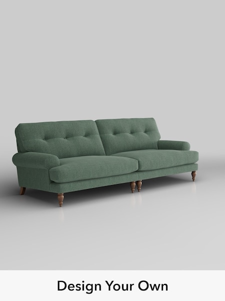 Chunky Texture/Mid Forest Green Erin Buttoned Back Deep Relaxed Sit (H34626) | £1,525