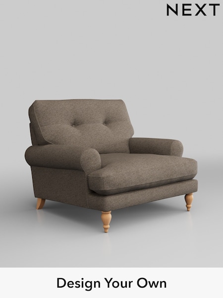 Chunky Weave/Dark Natural Erin Buttoned Back Deep Sit (H34638) | £875