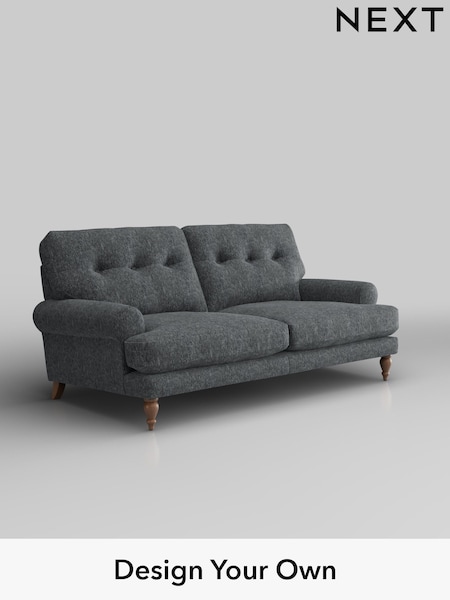 Cotswold Chenille/Dark Grey Erin Buttoned Back Deep Relaxed Sit (H34648) | £1,325