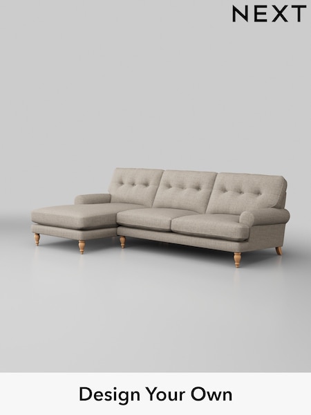 Chunky Weave/Mid Natural Erin Buttoned Back Deep Relaxed Sit (H34653) | £2,025