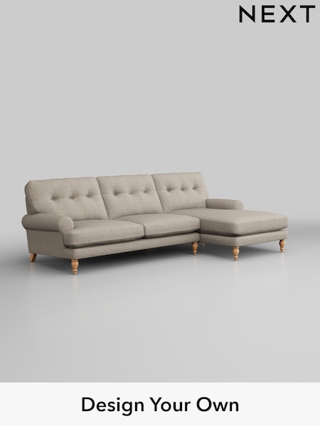 Chunky Weave/Mid Natural Erin Buttoned Back Deep Relaxed Sit (H34653) | £2,025