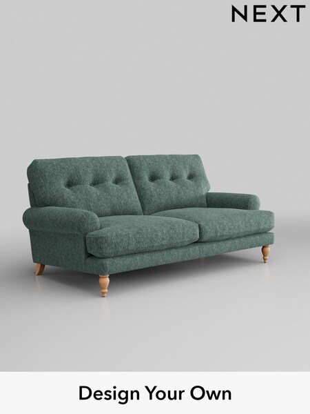 Cotswold Chenille/Mid Slate Teal Green Erin Buttoned Back Deep Relaxed Sit (H34657) | £1,325