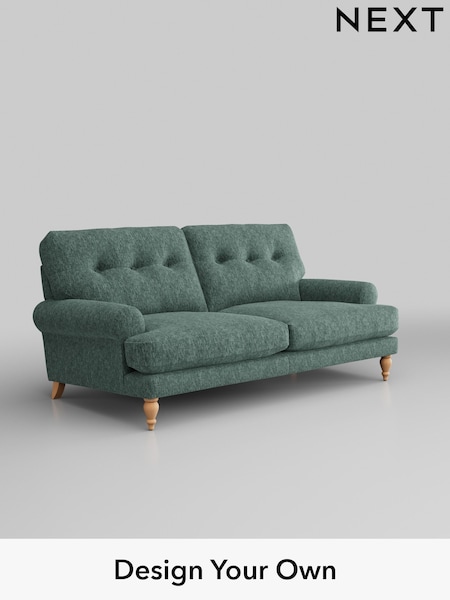 Cotswold Chenille/Mid Slate Teal Green Erin Buttoned Back Deep Relaxed Sit (H34657) | £1,325