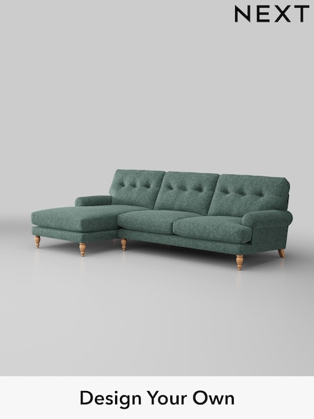 Cotswold Chenille/Mid Slate Teal Green Erin Buttoned Back Deep Relaxed Sit (H34657) | £2,025