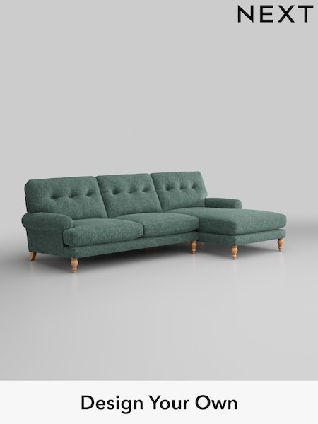 Cotswold Chenille/Mid Slate Teal Green Erin Buttoned Back Deep Relaxed Sit (H34657) | £2,025